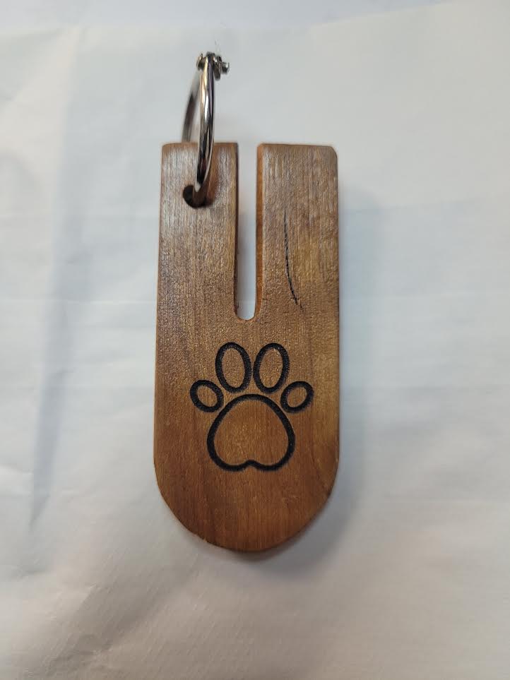 Wood Poop bag Holder - Tan