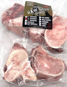 BFPF Frozen Raw Beef Marrow Bone: 3" - 3lb BAG