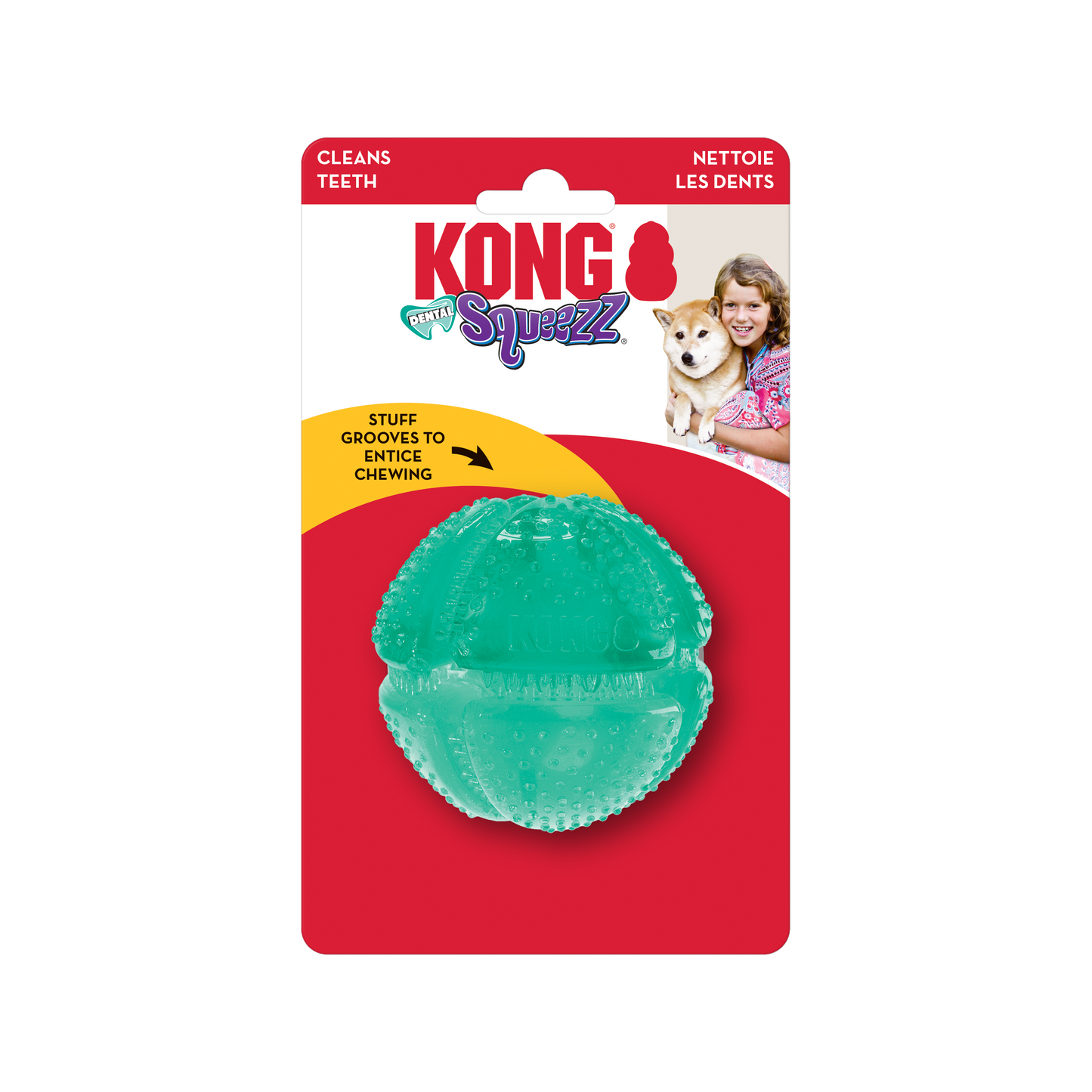 Kong dental squeezz ball