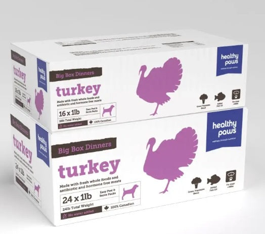 Healthy Paws Canine Complete Big Box Dinner Turkey 24 x 1LB