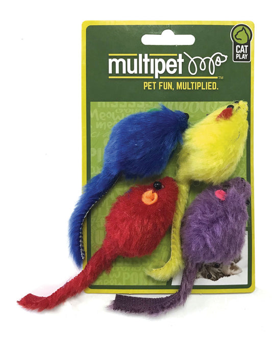 Multipet Coloured Mice 4 Pack