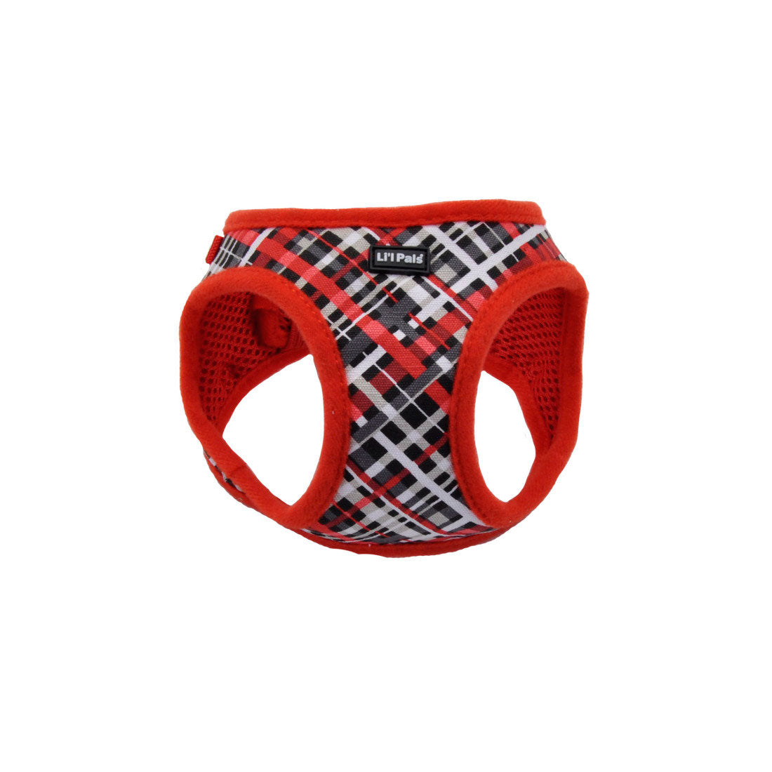 Lil Pals Canvas Harness Red Plaid XS