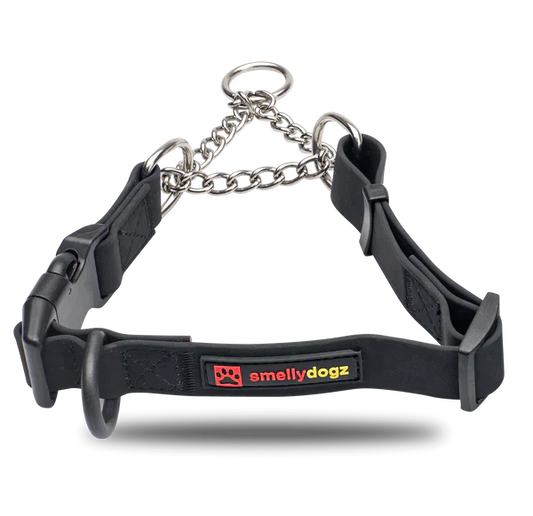 SmellyDogz Waterproof Martingale Collar Blue Large 18"-22" - 1" SALE