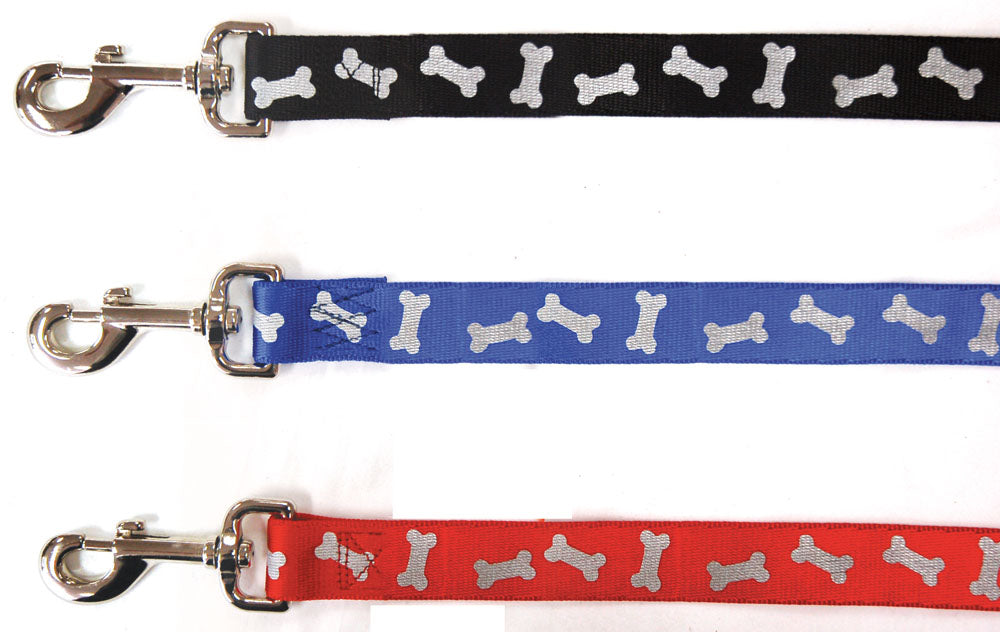 AK-9 Reflective Leash Blue 1x6