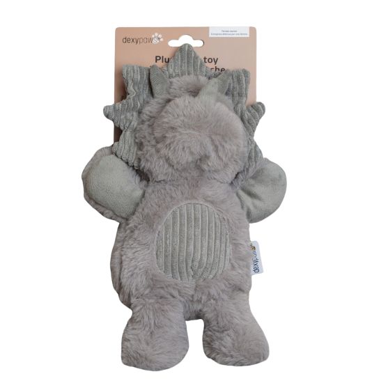Dexypaws Plush Dog Toy - Stegosaurus