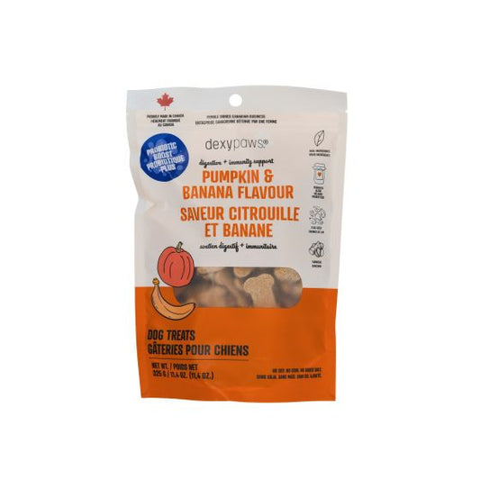 Dexypaws Dog Treats, Probiotic Boost, Pumpkin & Banana 11.4oz
