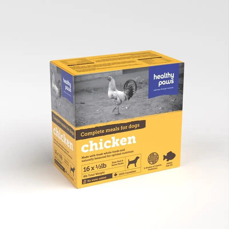 Healthy Paws Complete Dog Dinner Chicken 16x 1/2lb