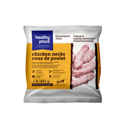 Healthy Paws Raw Chicken Necks 1lb
