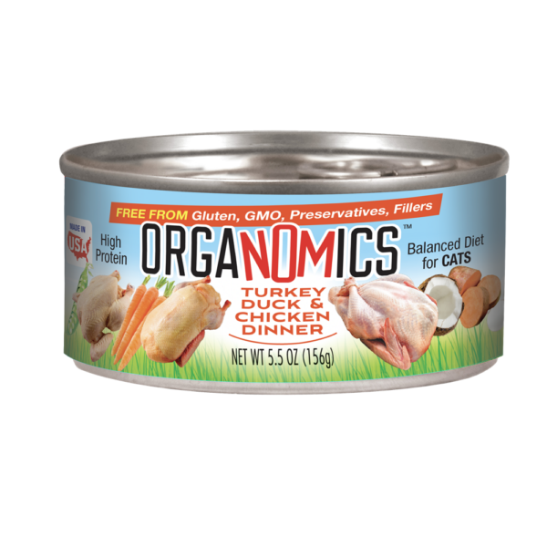 OrgaNOMics Duck, Turkey & Chicken Dinner for Cats - 5.5oz
