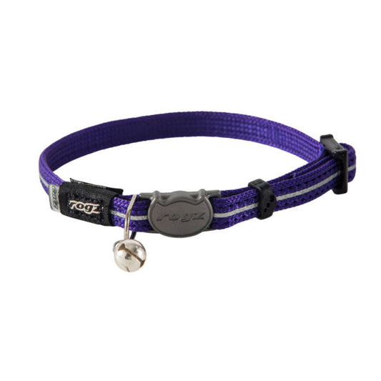 Rogz Breakaway Buckle Cat Collars 8"-12" Alley Cat Red