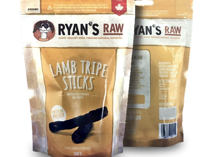 Ryan's Raw Lamb Tripe Sticks 100g