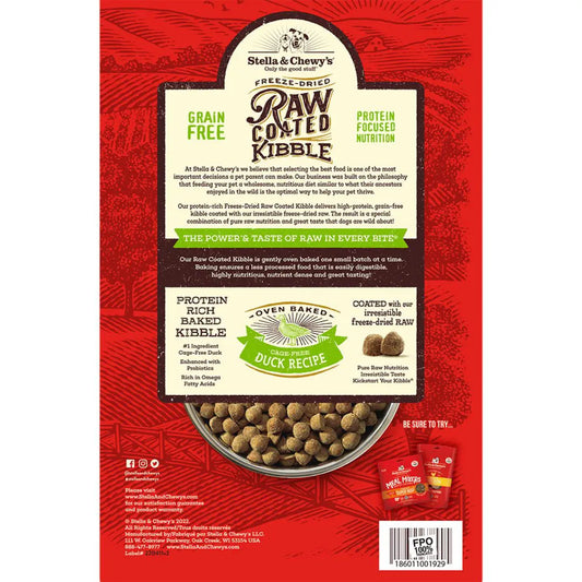 Stella and Chewy's Raw Coated Kibble - Duck 22lb SAVE $20 OFF