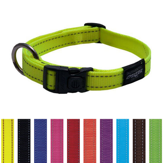 Rogz Collar Classic Pink Med 10-16"