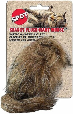 Spot® Shaggy Giant Mouse with Catnip Plush Cat Toy