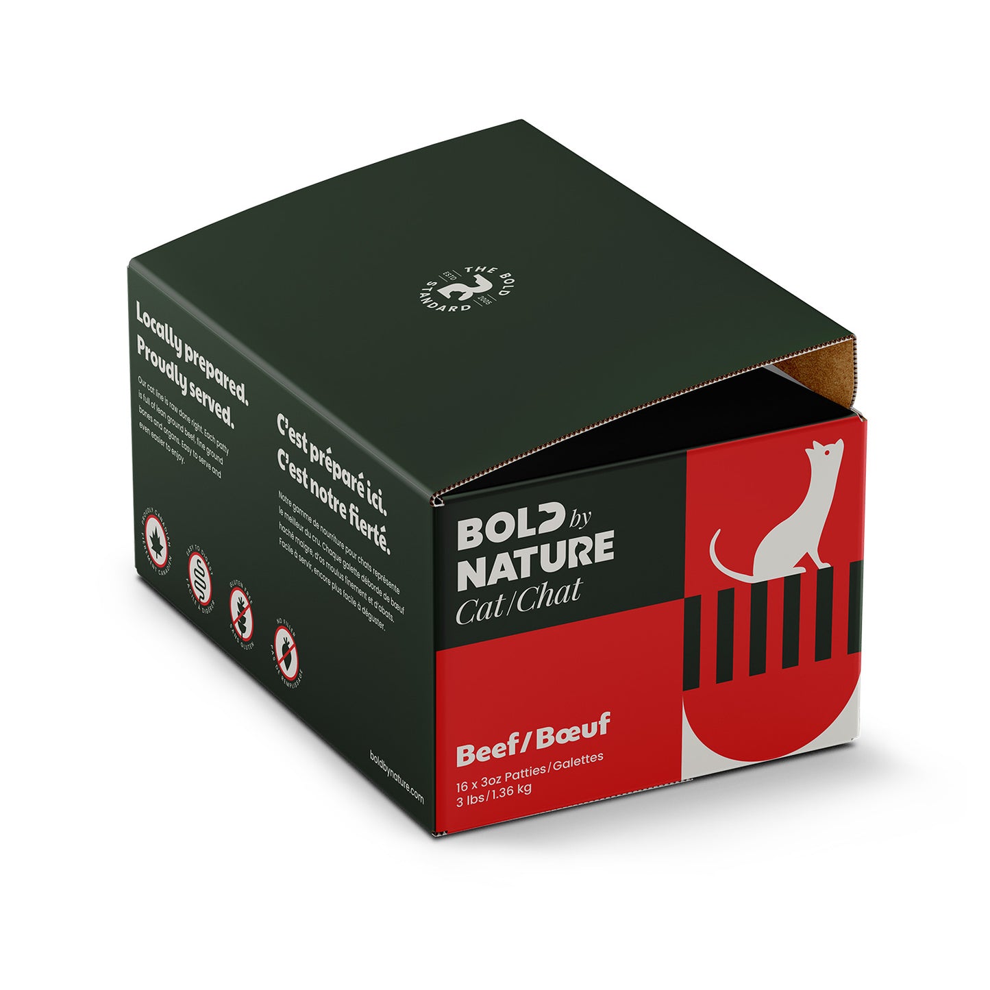 Bold By Nature Cat Raw Beef 3lb SPEC ORDER