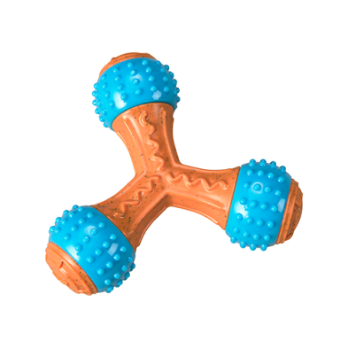 Spot® Bambone + Giggler Tripod Peanut Butter Flavor 6" Dog Toy
