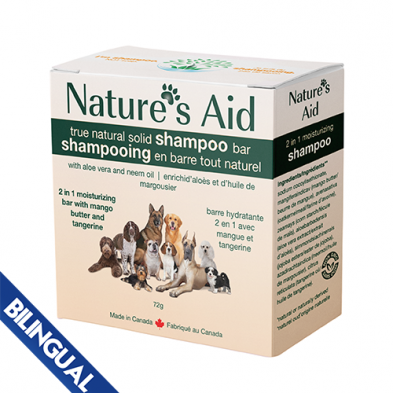 Nature's Aid - 2 in 1 Moisturizing Shampoo Bar with Mango & Tangerine 72g
