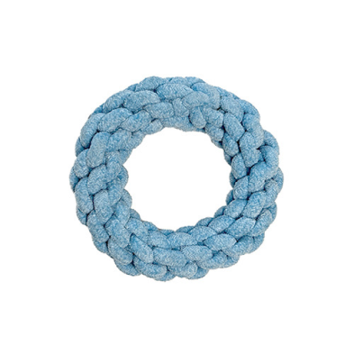 foufouBRANDS™ fouFIT™ Velvet Knotted Rope Ring Blue