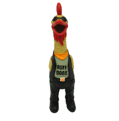 Multipet™ Latex Chicken Biker 11" Dog Toy