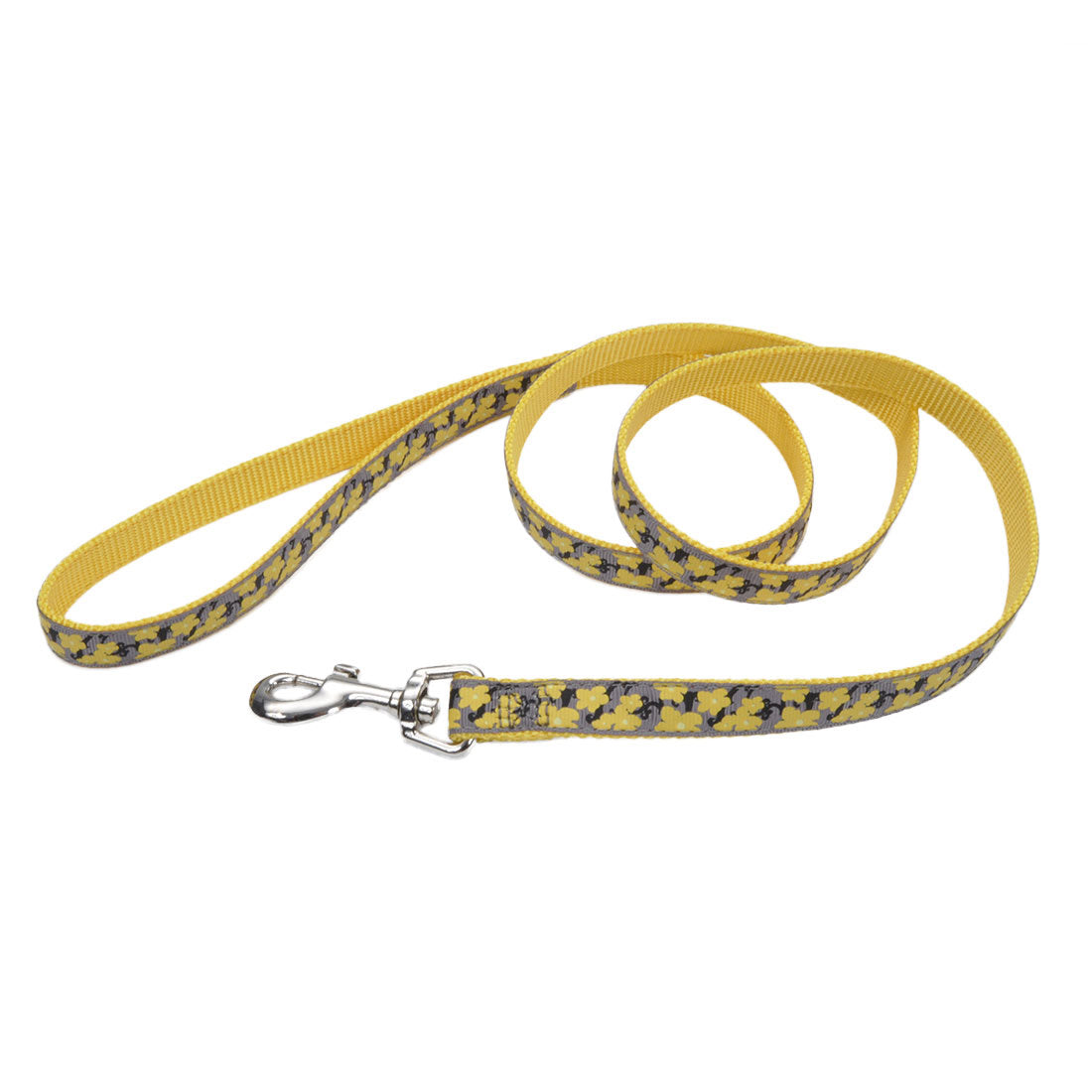 Coastal Ribbon Designer Leash Yellow Buttercup Paws 5/8 x 6'