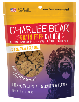 Charlee Bear Dog Treats Crunch - Grain-Free Turkey, Sweet Potato and Cranberry 226g