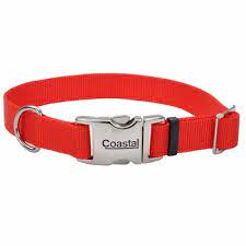 Coastal Metal Buckle Collar Red 14-20"