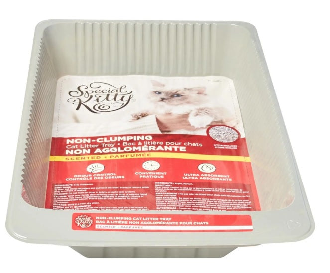Special Kitty Non-clumping kitty litter with travel tray