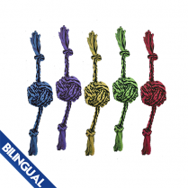 Multipet 2 Knot Rope Ball 13" Dog Toy