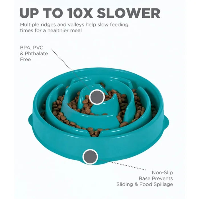 Outward Hound Fun Feeder Teal Regular/Large