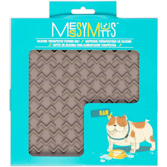 Messy Mutts Theraputic Silicone Lick Mat Small 8"x8" - with spatula