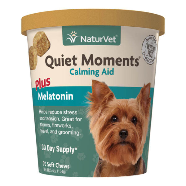 NaturVet Quiet Moments + Melatonin 60ct
