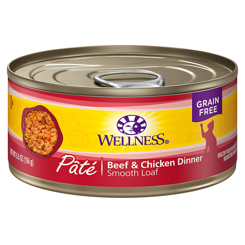 Wellness Beef & Chicken Pate Cat Can 5.5oz SALE