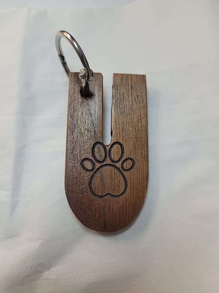 Wood Poop bag Holder - Brown
