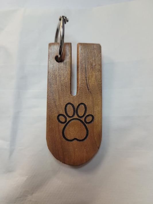 Wood Poop bag Holder - Tan