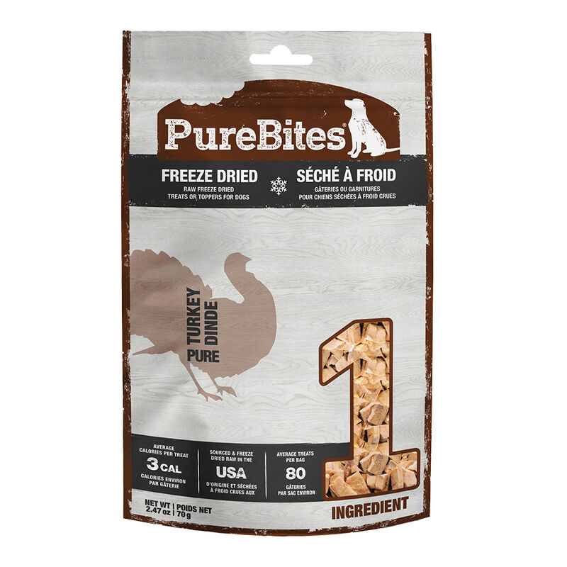 Purebites Freeze Dried Turkey Dog Treats 70gm