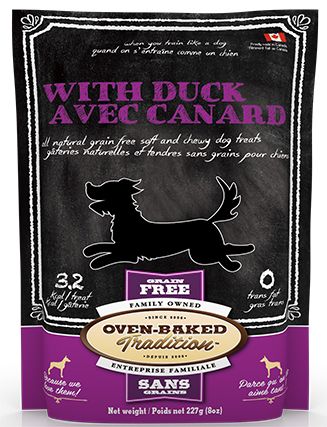 Oven Baked Tradition Grain Free Soft & Chewy Dog Treats - Duck 170g