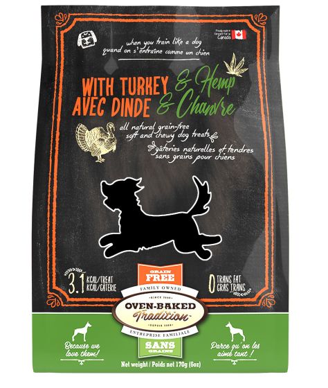 Oven Baked Tradition Grain Free Soft & Chewy Dog Treats - Turkey 170g
