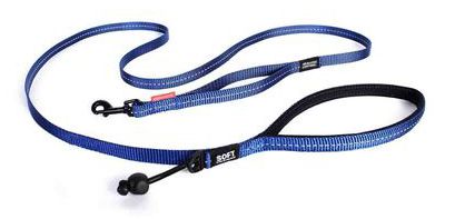 Ezydog Soft Trainer Leash Lite with Traffic Control Blue Dog 1pc 6ft