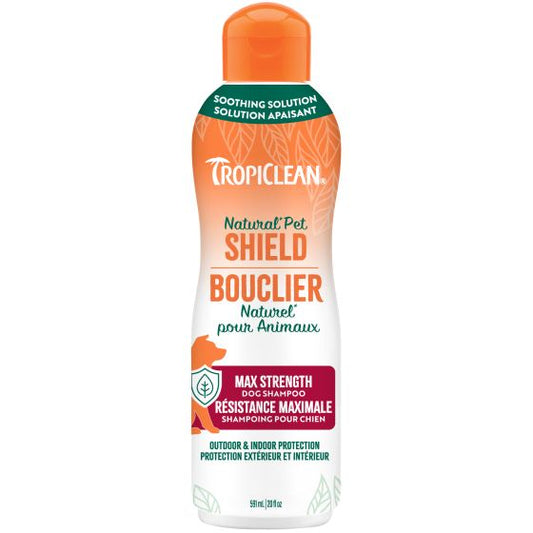 TropiClean Natural Pet Shield Max Strength Shampoo for Dogs, 591ml