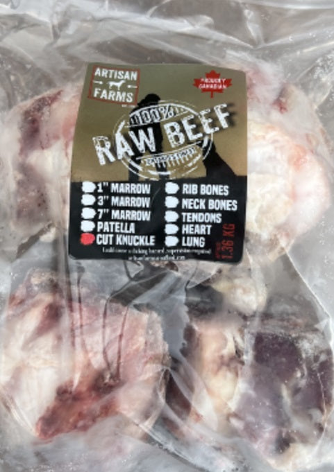BFPF Frozen Raw Beef Knuckles-cut 3LB bag