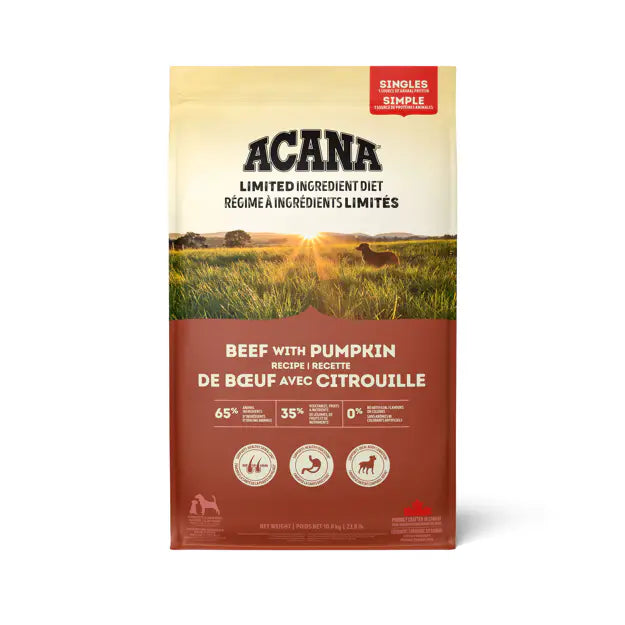 ACANA Singles LID Beef with Pumpkin Recipe 10.8kg