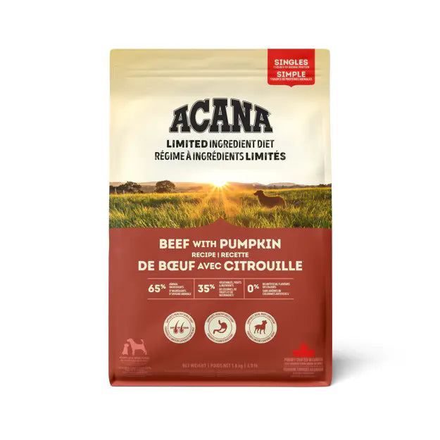 ACANA Singles LID Beef with Pumpkin Recipe 1.8kg