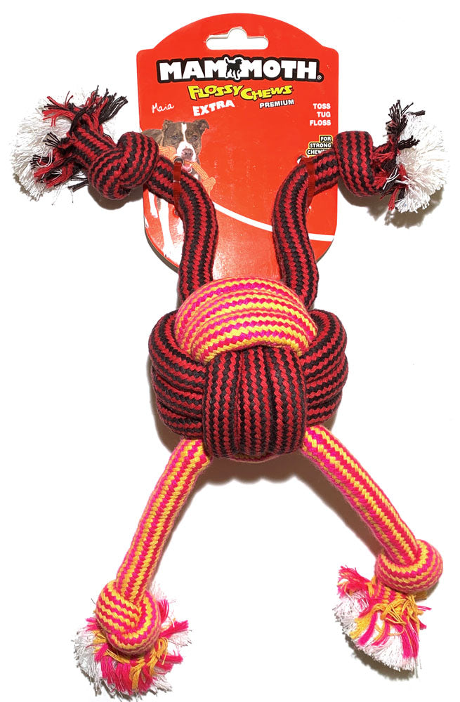 Mammoth Extra Flossy Chews - Monkey Fist w/ 4 Ropes 14"