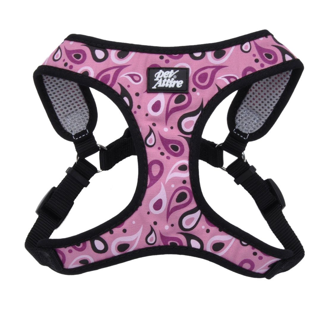 Coastal Ribbon Adjustable Dog Harness Paisley Medium