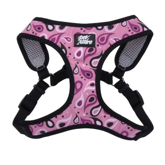 Coastal Ribbon Adjustable Dog Harness Paisley Small