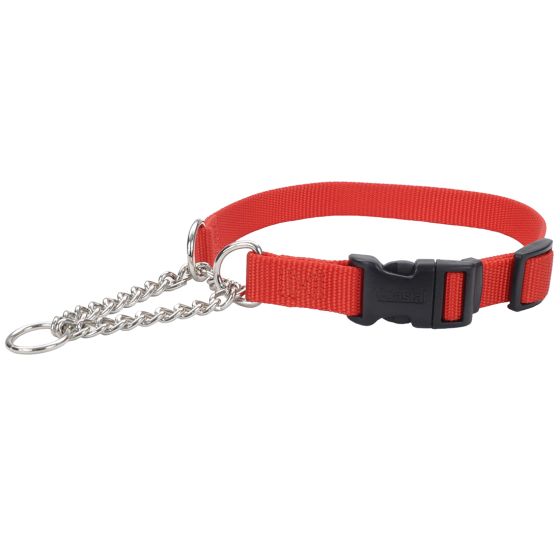 Coastal Adjustable Martingale Collar w Clip Red Large