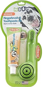 Triple-Pet EZ Dog Fingerbrush Toothbrush & Toothpaste Combo