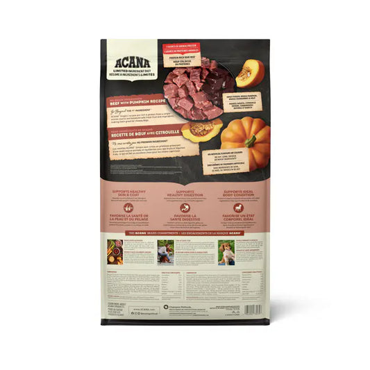 ACANA Singles LID Beef with Pumpkin Recipe 10.8kg