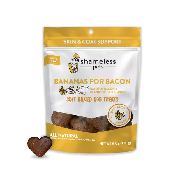 Shameless Pets Soft Baked Dog Treats 170g - Bananas for Bacon
