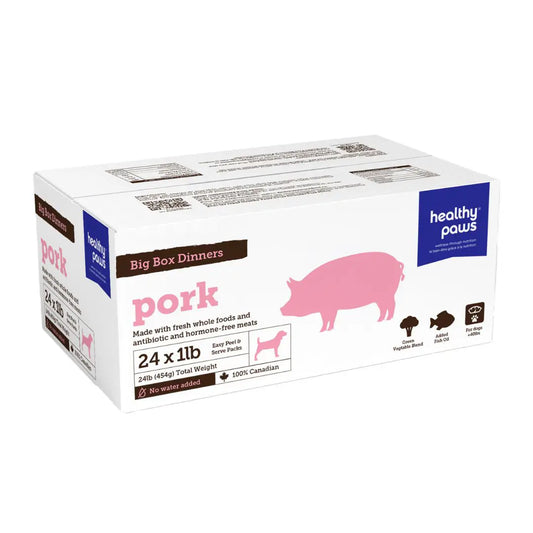 Healthy Paws Complete Dog Big Box Dinner Pork 24lb